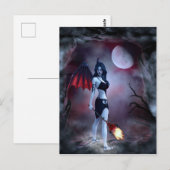 Maan vuur Succubus Briefkaart (Voorkant / Achterkant)