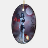 Maan vuur Succubus Keramisch Ornament (Links)