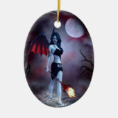 Maan vuur Succubus Keramisch Ornament (Voorkant)
