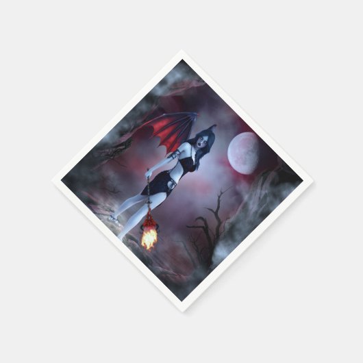 Maan vuur Succubus Servetten (Hoek)