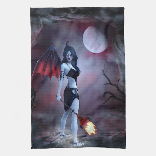Maan vuur Succubus Theedoek (Verticaal)