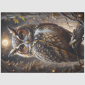 Maan Waarnemer Uil Decoupage Tissuepapier (Voorkant)