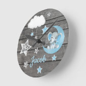 Maan, wandklok voor wolken, rond, gemiddeld (Hoek)