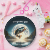 Maan Water & Bass Leaping Papieren Bordje (Feest)