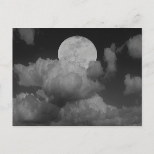 Maan & wolken boven Kansas Briefkaart (Voorkant)