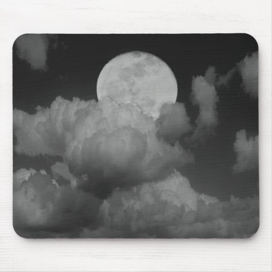 Maan & wolken boven Kansas Muismat (Voorkant)