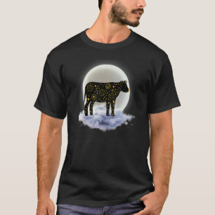 Maan Wolken En Koe Astrologie Paganistische Divina T-shirt