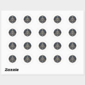 Maan Zilveren Oog Sticker (Vel)