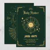  Maan Zon boho kunstsymbool baby shower Kaart (Voorkant / Achterkant)