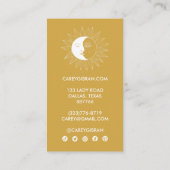 Maan & Zon Chique Elegante Lijn Tekening Custom Go Klantenkaartje (Achterkant)
