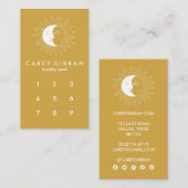 Maan & Zon Chique Elegante Lijn Tekening Custom Go Klantenkaartje (Voorkant / Achterkant)