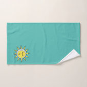 Maan & Zon Conjunctie op Teal Bad Handdoek (Handdoek)
