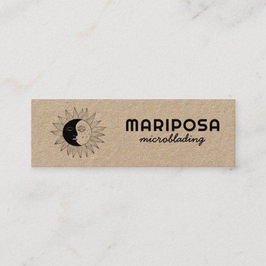 Maan & Zon Elegante Esthetische Schoonheidssalon K Mini Visitekaartje (Voorkant)