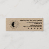 Maan & Zon Elegante Esthetische Schoonheidssalon K Mini Visitekaartje (Achterkant)