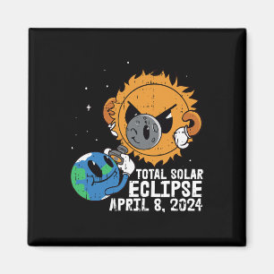Maan Zon Totaal Zonsverduistering April 8 2024 Tot Magneet