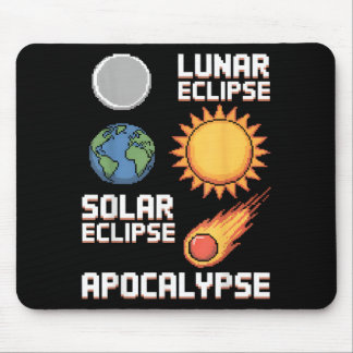 Maan Zonne Verduistering En Apocalyps Grappige Wet Muismat