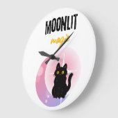 Maan & Zwarte Kat Grote Klok (Hoek)