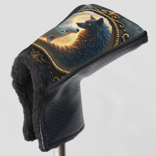 Maanbalans – Waar Schaduwen het Licht Omhelzen. Golfheadcover (3/4 voorkant)