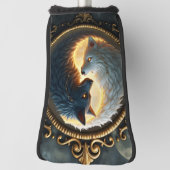 Maanbalans – Waar Schaduwen het Licht Omhelzen. Golfheadcover (Draai 90)