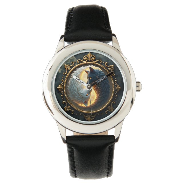 Maanbalans – Waar Schaduwen het Licht Omhelzen.  Horloge (Voorkant)