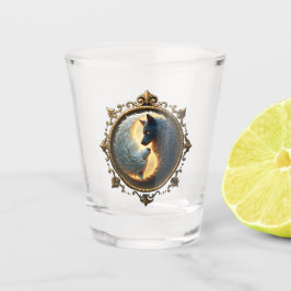 Maanbalans – Waar Schaduwen het Licht Omhelzen.  Shot Glas