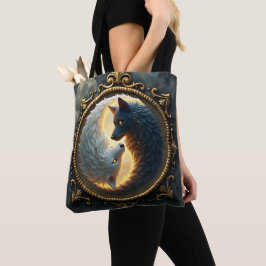 Maanbalans – Waar Schaduwen het Licht Omhelzen.  Tote Bag