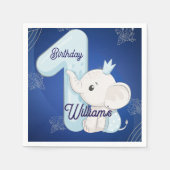 Maanbébé olifant eerste verjaardag servet (Voorkant)