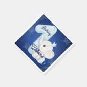 Maanbébé olifant eerste verjaardag servet (Hoek)