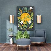 Maanbloei: Etherische bloemen en kunst van de maan Foto Afdruk