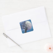 Maanboom Vierkante Sticker (Envelop)