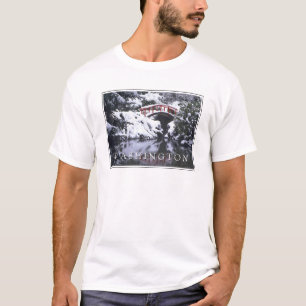 Maanbrug & vijver in de winter Seattle, Washingt T-shirt