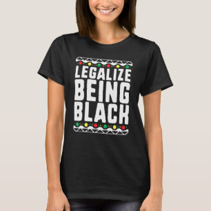 Maand activist Tribale Legalize Beeld Zwarte Gesch T-shirt
