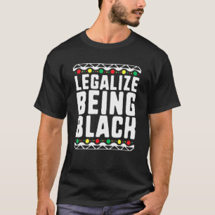Maand activist Tribale Legalize Beeld Zwarte Gesch T-shirt