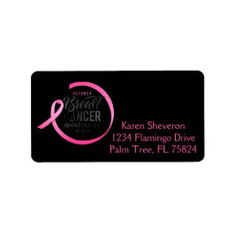 Maand Adresetiketten voor borstkanker Etiket