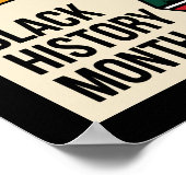 Maand Afrikaanse kaart zwarte geschiedenis Poster (Hoek)