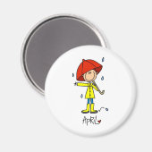 maand april magneet (Voorkant / Achterkant)