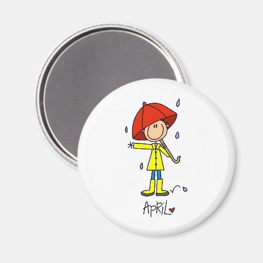 maand april magneet (Voorkant / Achterkant)