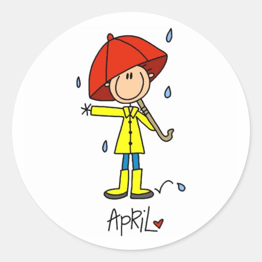 maand april ronde sticker (Voorkant)