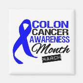 maand blauwe lint-Colon Cancer Awareness Magneet (Voorkant)