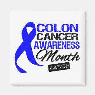 maand blauwe lint-Colon Cancer Awareness Magneet
