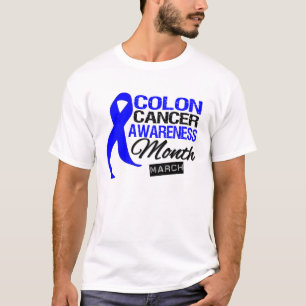 maand blauwe lint-Colon Cancer Awareness T-shirt