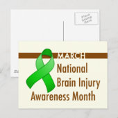 Maand Briefkaart van de maand van hersenbeschadigi (Voorkant / Achterkant)