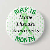 Maand Button van de maand van de ziekte van Lyme (Voorkant)