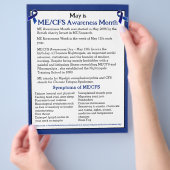 maand, dag en week van de Bewustmaking ME/CFS Flyer (Hand)