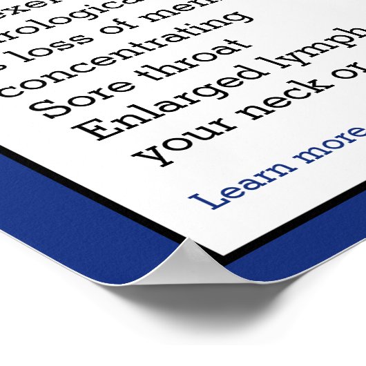 maand, dag en week van de Bewustmaking ME/CFS Poster (Hoek)