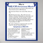 maand, dag en week van de Bewustmaking ME/CFS Poster (Voorkant)