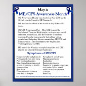 maand, dag en week van de Bewustmaking ME/CFS Poster (Voorkant)