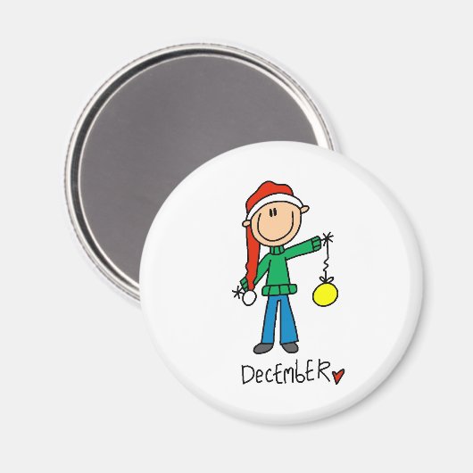 Maand december magneet (Voorkant / Achterkant)