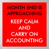Maand End Accounting Quote Funny Famous Slogan Poster (Voorkant)