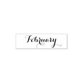 Maand: februari zelfinktende stempel (Design)